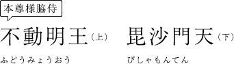 不動明王 毘沙門天